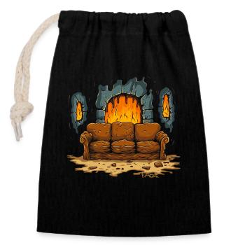 The Sofa of Dungeon Hell - Closable cotton gift bag (14x20cm) - black - Front