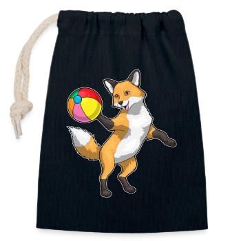 Fox Swimming Water Polo Summer - Closable cotton gift bag (14x20cm) - navy - Front