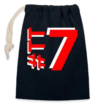 TT7-KARTON - Verschließbarer Geschenkbeutel aus Baumwolle (14x20cm) - Navy - Vorne