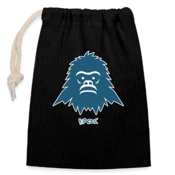 A creature of the mountains - Closable cotton gift bag (14x20cm) - black - Front