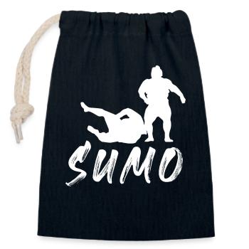Sumo - Verschließbarer Geschenkbeutel aus Baumwolle (14x20cm) - Navy - Vorne
