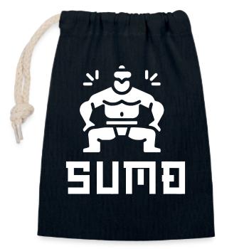 Sumo - Verschließbarer Geschenkbeutel aus Baumwolle (14x20cm) - Navy - Vorne