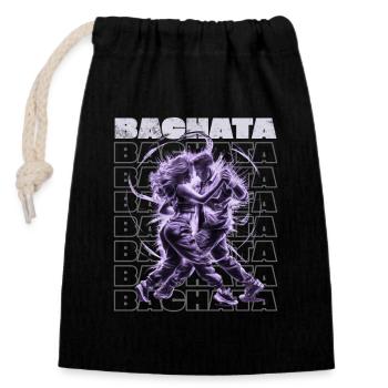 Sensual Latin Bachata Bachateros - Closable cotton gift bag (14x20cm) - black - Front