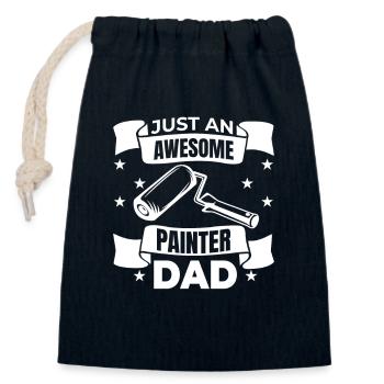 Einfach ein toller Maler Vater - Verschließbarer Geschenkbeutel aus Baumwolle (14x20cm) - Navy - Vorne