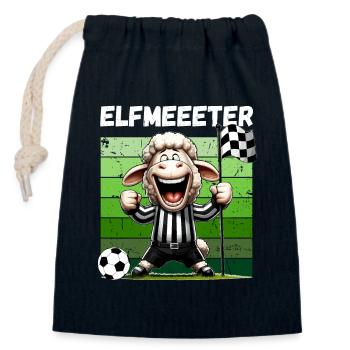Fußball Fußballfan Elfmeter Fußballplatz Lustig - Verschließbarer Geschenkbeutel aus Baumwolle (14x20cm) - Navy - Vorne