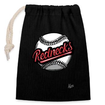 Baseball mit Rednecks - Verschließbarer Geschenkbeutel aus Baumwolle (14x20cm) - Schwarz - Vorne