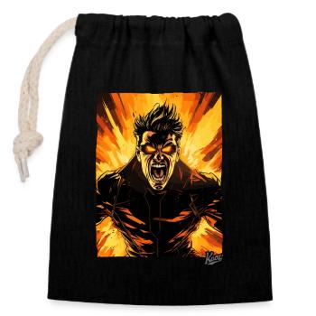 Super Anger Hero: The Heroic Outbreak - Closable cotton gift bag (14x20cm) - black - Front
