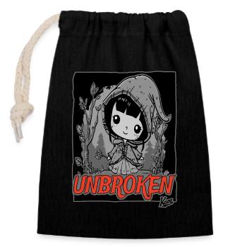 Tore Jacket Girls: Unbroken Spirit - Closable cotton gift bag (14x20cm) - black - Front