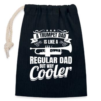 Trumpeter Father - Closable cotton gift bag (14x20cm) - navy - Front
