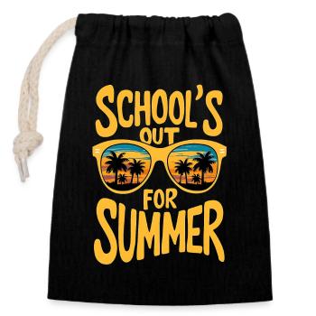 Conception de lunettes de soleil coucher de soleil d’été - Sac cadeau en coton avec cordon (14 x 20 cm) - noir - Devant