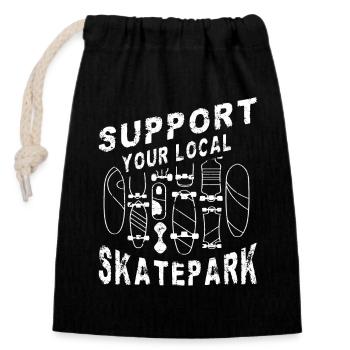 Skateboard Art For Boys Girls Men Skateboard Gifts - Verschließbarer Geschenkbeutel aus Baumwolle (14x20cm) - Schwarz - Vorne