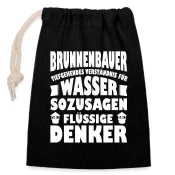 Well Construction Understanding Water Fluid Thinkers - Closable cotton gift bag (14x20cm) - black - Front