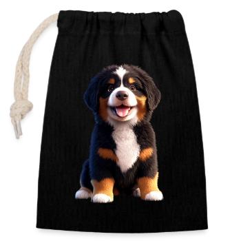 Bouvier bernois Chiens mignons Bouvier suisse - Sac cadeau en coton avec cordon (14 x 20 cm) - noir - Devant