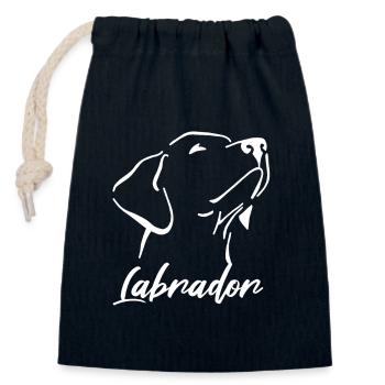 Hund Labrador Lab Labbi Hunderasse Hundezüchter - Verschließbarer Geschenkbeutel aus Baumwolle (14x20cm) - Navy - Vorne