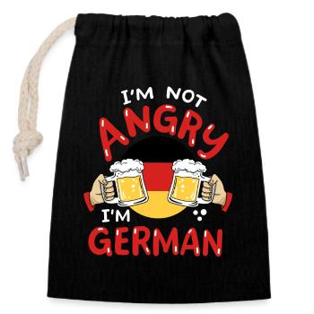 Deutschland Bierliebhaber - Verschließbarer Geschenkbeutel aus Baumwolle (14x20cm) - Schwarz - Vorne