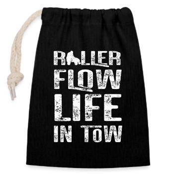 Roller Skating Skate Roller Flow Life In Tow Gifts - Verschließbarer Geschenkbeutel aus Baumwolle (14x20cm) - Schwarz - Vorne