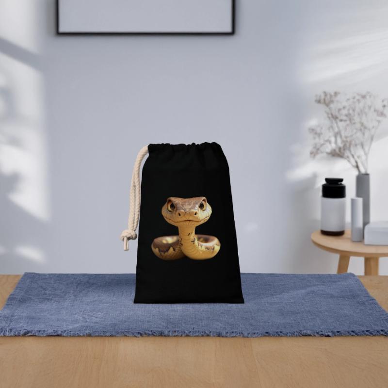 Snake Python Cobra Mamba Rattlesnake Snake Closable cotton gift bag (14x20cm)