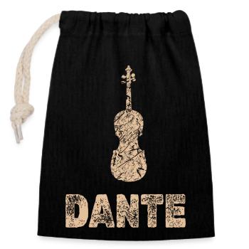 Geschenk für Dante - Verschließbarer Geschenkbeutel aus Baumwolle (14x20cm) - Schwarz - Vorne