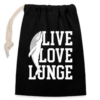 Live Love Lunge Whales Aquarist Whales Lover Gift - Verschließbarer Geschenkbeutel aus Baumwolle (14x20cm) - Schwarz - Vorne