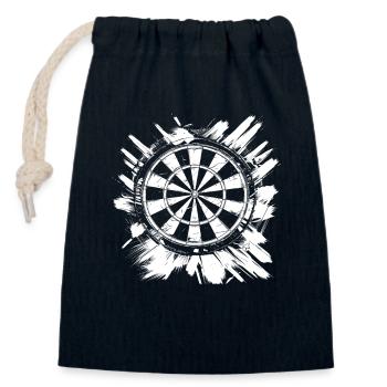 Dartscheibe - Verschließbarer Geschenkbeutel aus Baumwolle (14x20cm) - Navy - Vorne