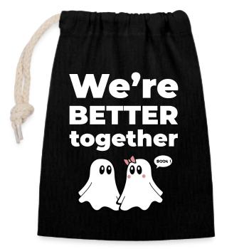 T-shirts with Funny Phrases - Fantasmitas 02 - Closable cotton gift bag (14x20cm) - black - Front