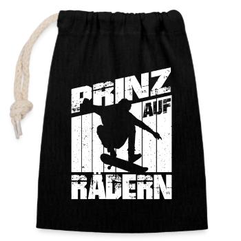 Skateboard Graphic pour Garçons Filles Hommes - Sac cadeau en coton avec cordon (14 x 20 cm) - noir - Devant