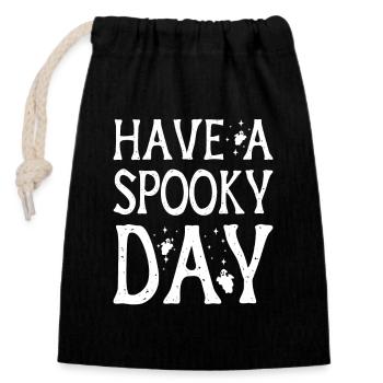 Have A Spooky Day Ghost Investigator Gifts - Closable cotton gift bag (14x20cm) - black - Front