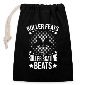 Roller Skating Skate Roller Skating Beats Gift - Verschließbarer Geschenkbeutel aus Baumwolle (14x20cm) - Schwarz - Vorne