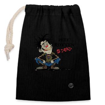 Pete Rotten is dead - Closable cotton gift bag (14x20cm) - black - Front