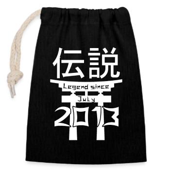 Legend since July 2013 Birthday Gift - Closable cotton gift bag (14x20cm) - black - Front
