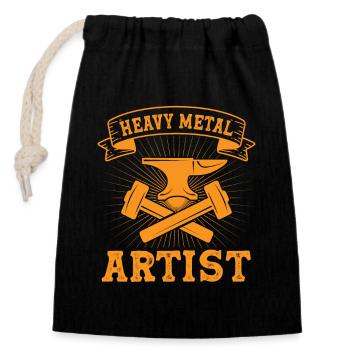Blacksmith Heavy Metal Artist Gift Idea - Closable cotton gift bag (14x20cm) - black - Front