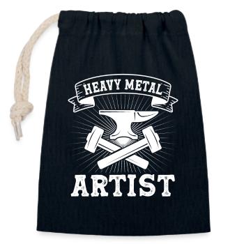 Heavy Metal Artist Forging Gift Idea - Closable cotton gift bag (14x20cm) - navy - Front
