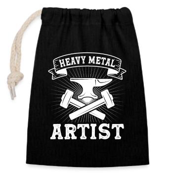 Heavy Metal Artist Forging Gift Idea - Verschließbarer Geschenkbeutel aus Baumwolle (14x20cm) - Schwarz - Vorne