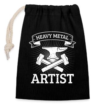 Heavy Metal Artist Forging Gift Idea - Verschließbarer Geschenkbeutel aus Baumwolle (14x20cm) - Schwarz - Vorne