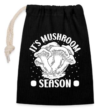 Morel Mushrooms Season Mushroom - Verschließbarer Geschenkbeutel aus Baumwolle (14x20cm) - Schwarz - Vorne