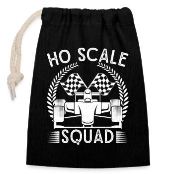 Ho Scale Squad Slot Car Racing idée cadeau - Sac cadeau en coton avec cordon (14 x 20 cm) - noir - Devant