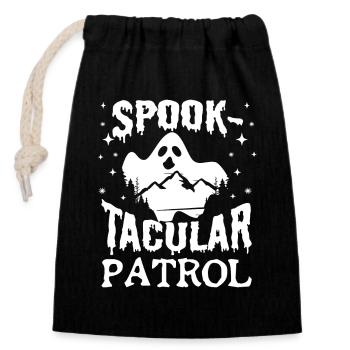 Spook-Tacular Patrol Ghost Investigator Gift idea - Closable cotton gift bag (14x20cm) - black - Front