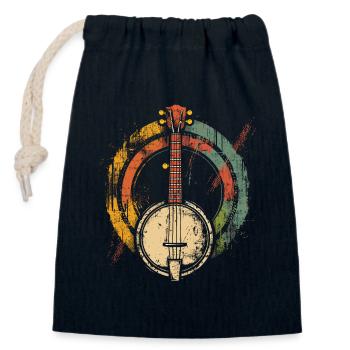 90s Banjo - Closable cotton gift bag (14x20cm) - navy - Front