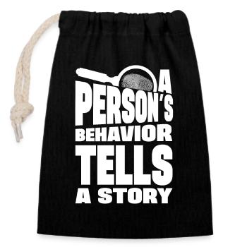 Person´s Tells Story Professional Forensic Gift - Verschließbarer Geschenkbeutel aus Baumwolle (14x20cm) - Schwarz - Vorne