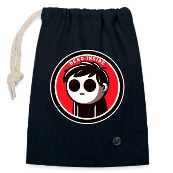 Simply dead inside - Closable cotton gift bag (14x20cm) - navy - Front