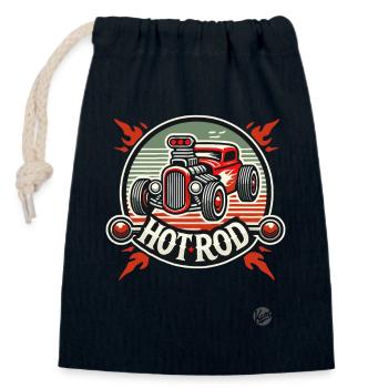 Flammend heißes Hot Rod Muskel Auto - Verschließbarer Geschenkbeutel aus Baumwolle (14x20cm) - Navy - Vorne