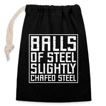 Pinball Machine Balls Of Steel Slightly Balls - Closable cotton gift bag (14x20cm) - black - Front