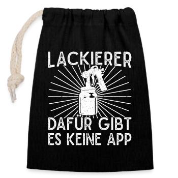 Il n’y a pas d’application pour ce Père Cadeaux - Sac cadeau en coton avec cordon (14 x 20 cm) - noir - Devant
