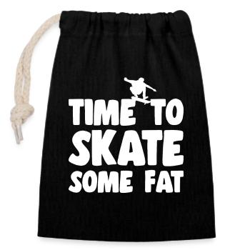 Skateboard Art Pour Garçons Filles Hommes Skateboard Cadeaux - Sac cadeau en coton avec cordon (14 x 20 cm) - noir - Devant