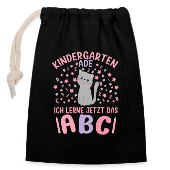 Bye Bye Kindergarten Daycare Graduates 2026 Girls - Closable cotton gift bag (14x20cm) - black - Front