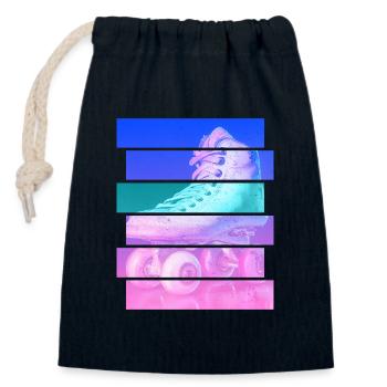 Roller-skate - Closable cotton gift bag (14x20cm) - navy - Front