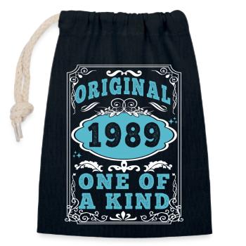 Original 1989 Vintage Retro. Geburtstag T-Shirt 2 - Verschließbarer Geschenkbeutel aus Baumwolle (14x20cm) - Navy - Vorne