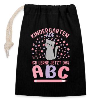 Bye Bye Kindergarten Daycare Graduates 2026 Girls - Closable cotton gift bag (14x20cm) - black - Front