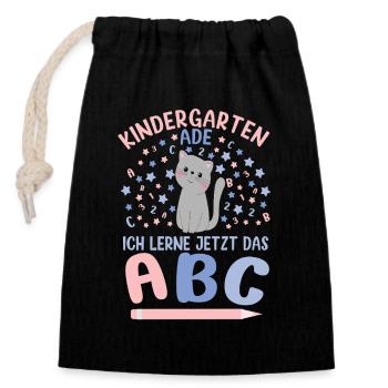 Bye Bye Kindergarten Daycare Graduates 2026 Girls - Closable cotton gift bag (14x20cm) - black - Front