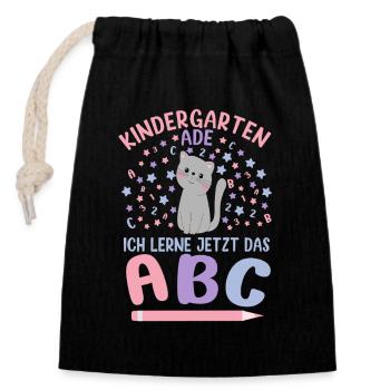 Bye Bye Kindergarten Daycare Graduates 2026 Girls - Closable cotton gift bag (14x20cm) - black - Front